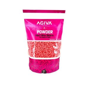 Agiva Hard Wax Beans – פתיתי שעווה ורודה עם פחם פעיל (800 גרם)