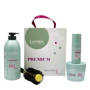 סט שמפו, מסכה וסרום קרטין לשיער מוחלק – LOMELO פרמיום